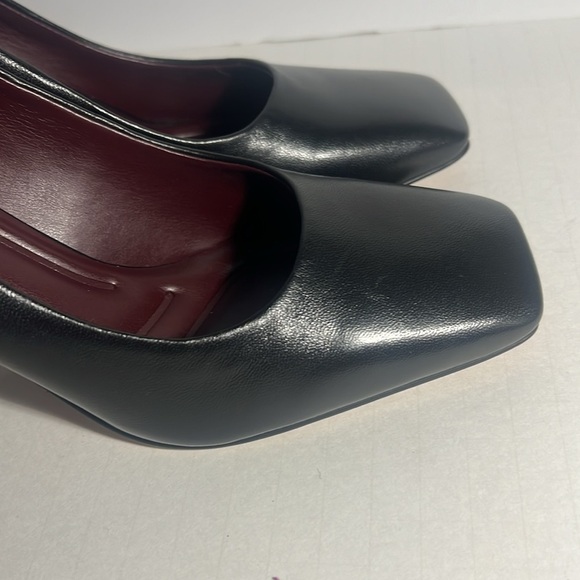 👡Franco Sarto Womens Pump Heel Black Leather Dressy Slip On High 7.5 New - Picture 4 of 7